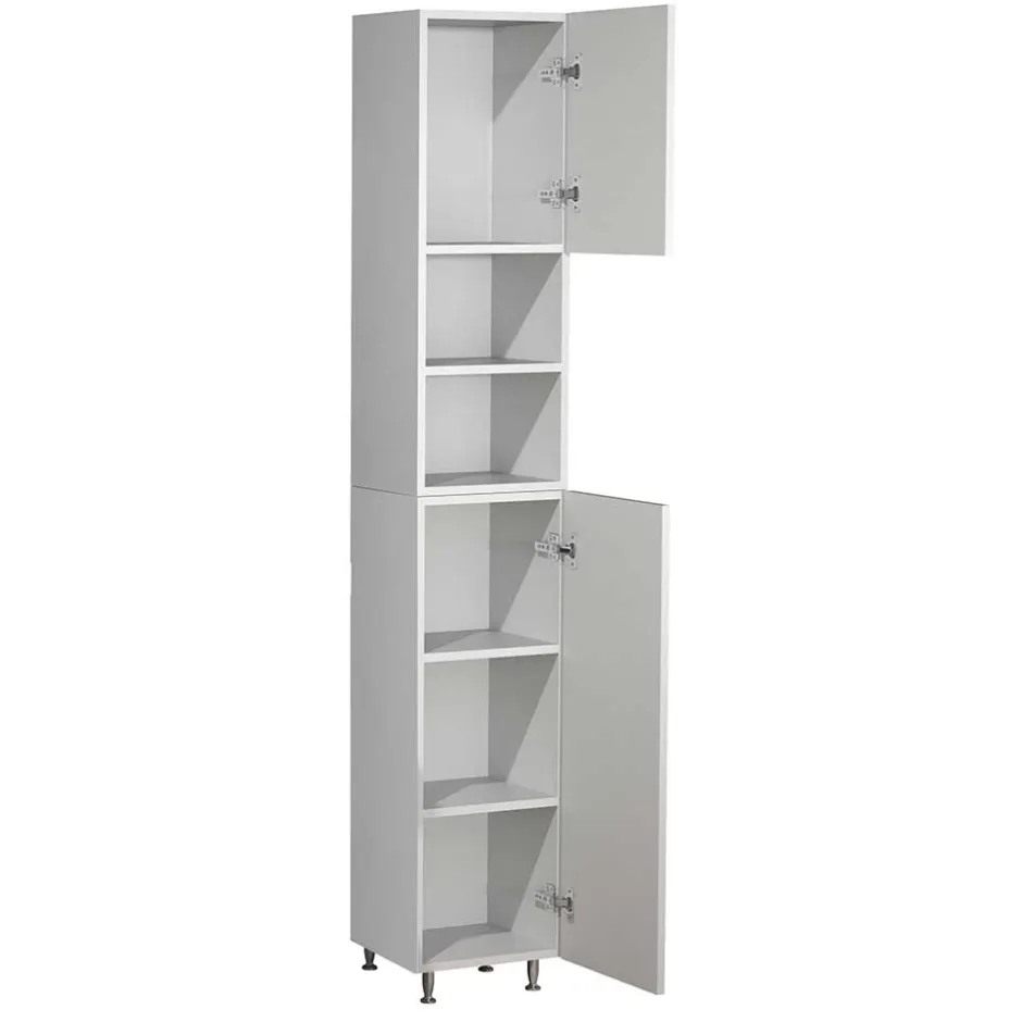 Wohnen Badezimmer Hochschrank mit Fächern und Türen - Nancyssa