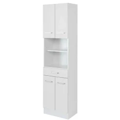 Badezimmer Hochschrank 4-türig & 2 Fächer - Skiranov^Wohnen Outlet
