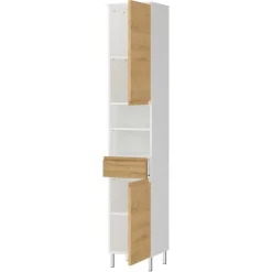 Wohnen Badezimmer Hochschrank zweifarbig - Aspariavo