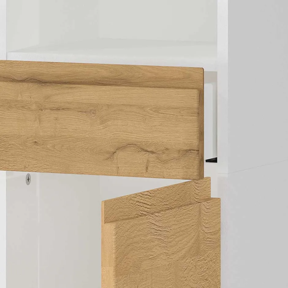 Wohnen Badezimmer Hochschrank zweifarbig - Aspariavo