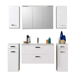 Badezimmer Kombination Sagunis in Weiß (sechsteilig)^Wohnen Online