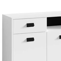 Badezimmer Kommode in Weiß mit Schwarz - Envaton^Wohnen Discount