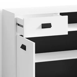 Badezimmer Kommode in Weiß mit Schwarz - Envaton^Wohnen Discount