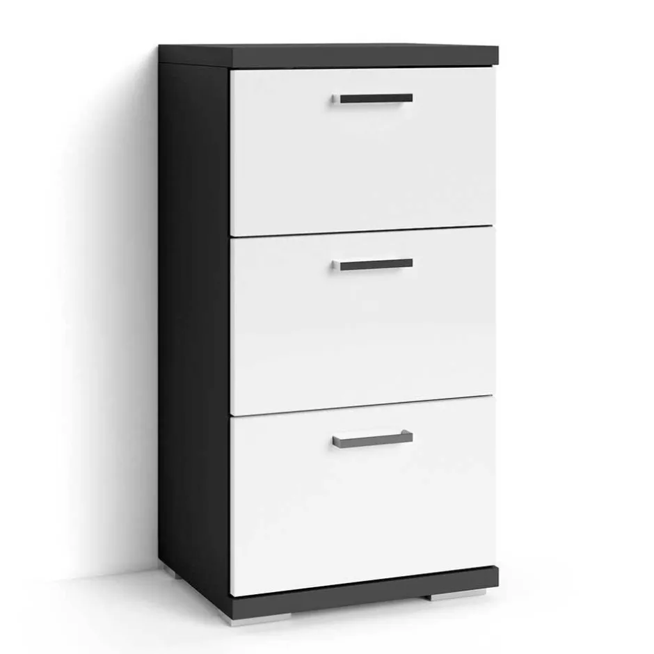 Wohnen Badezimmer Kommode mit drei Schubladen - Asutria