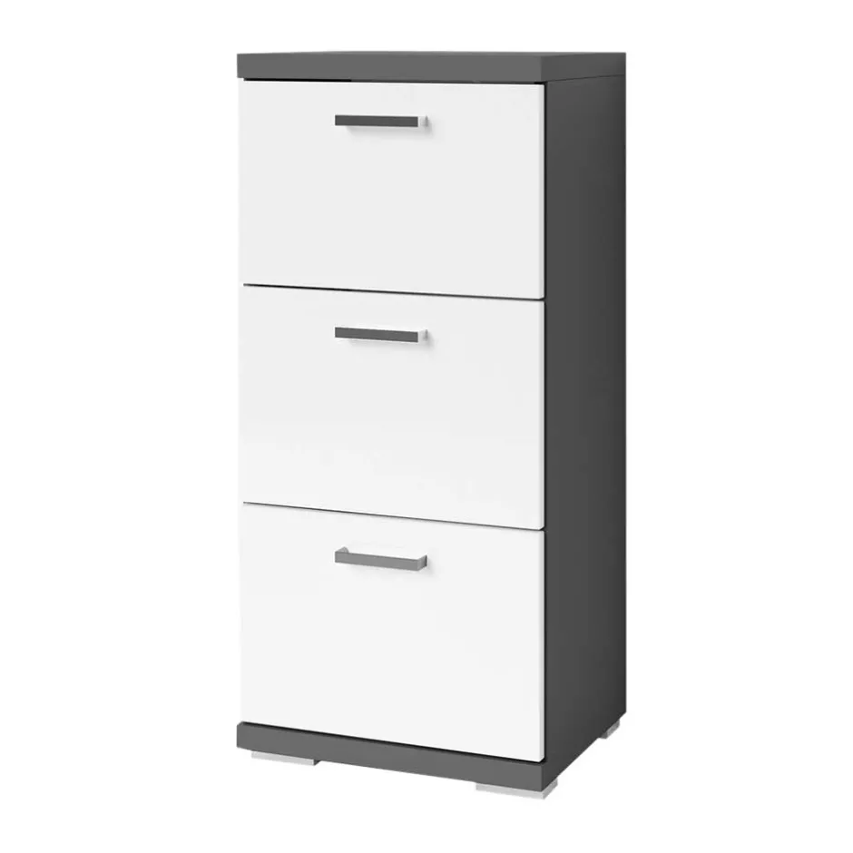 Wohnen Badezimmer Kommode mit drei Schubladen - Asutria