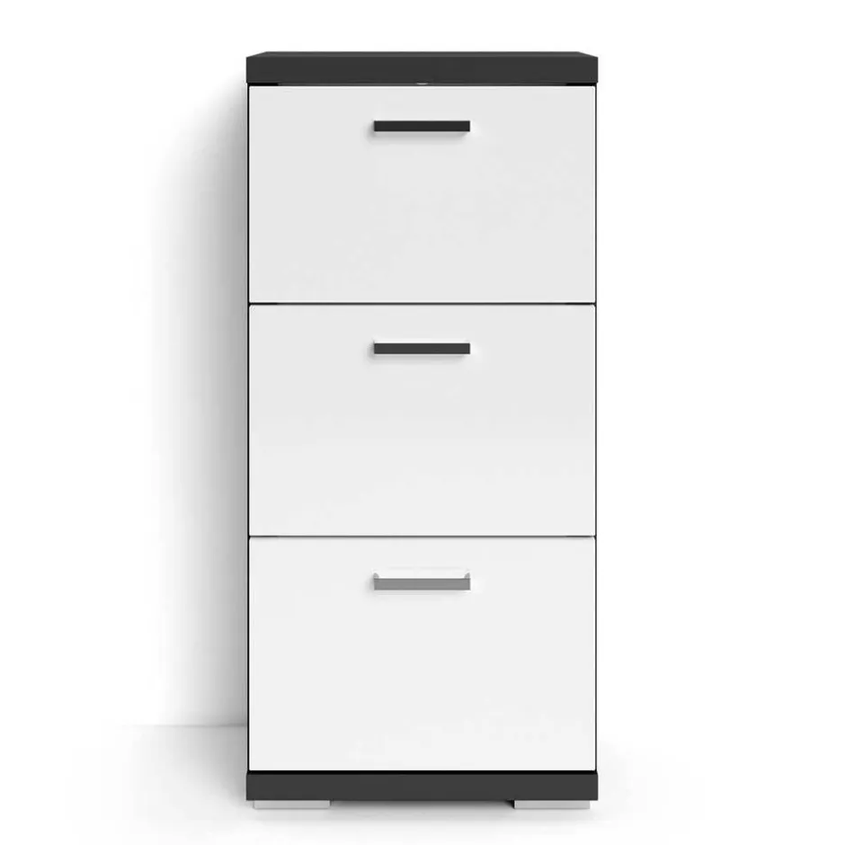 Wohnen Badezimmer Kommode mit drei Schubladen - Asutria