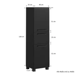 Badezimmer Midischrank in Schwarz - Ostoro^Wohnen Sale