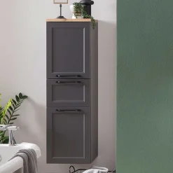 Badezimmer Midischrank in Dunkelgrau - Novelya^Wohnen Online