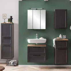 Badezimmer Midischrank in Dunkelgrau - Novelya^Wohnen Online