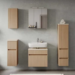 Badezimmer Midischrank in Eiche Hell - Vibulam^Wohnen New