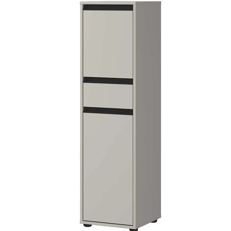 Wohnen Badezimmer Midischrank in Grau - Ancela