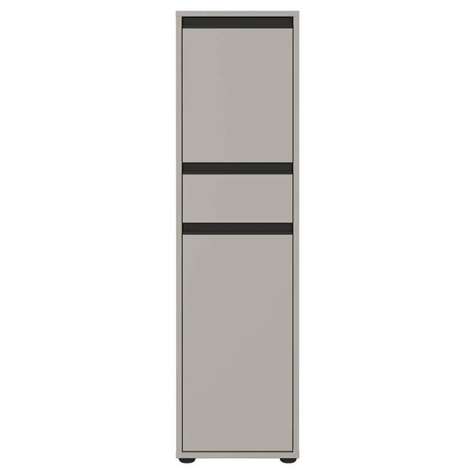 Wohnen Badezimmer Midischrank in Grau - Ancela