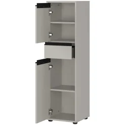 Wohnen Badezimmer Midischrank in Grau - Ancela