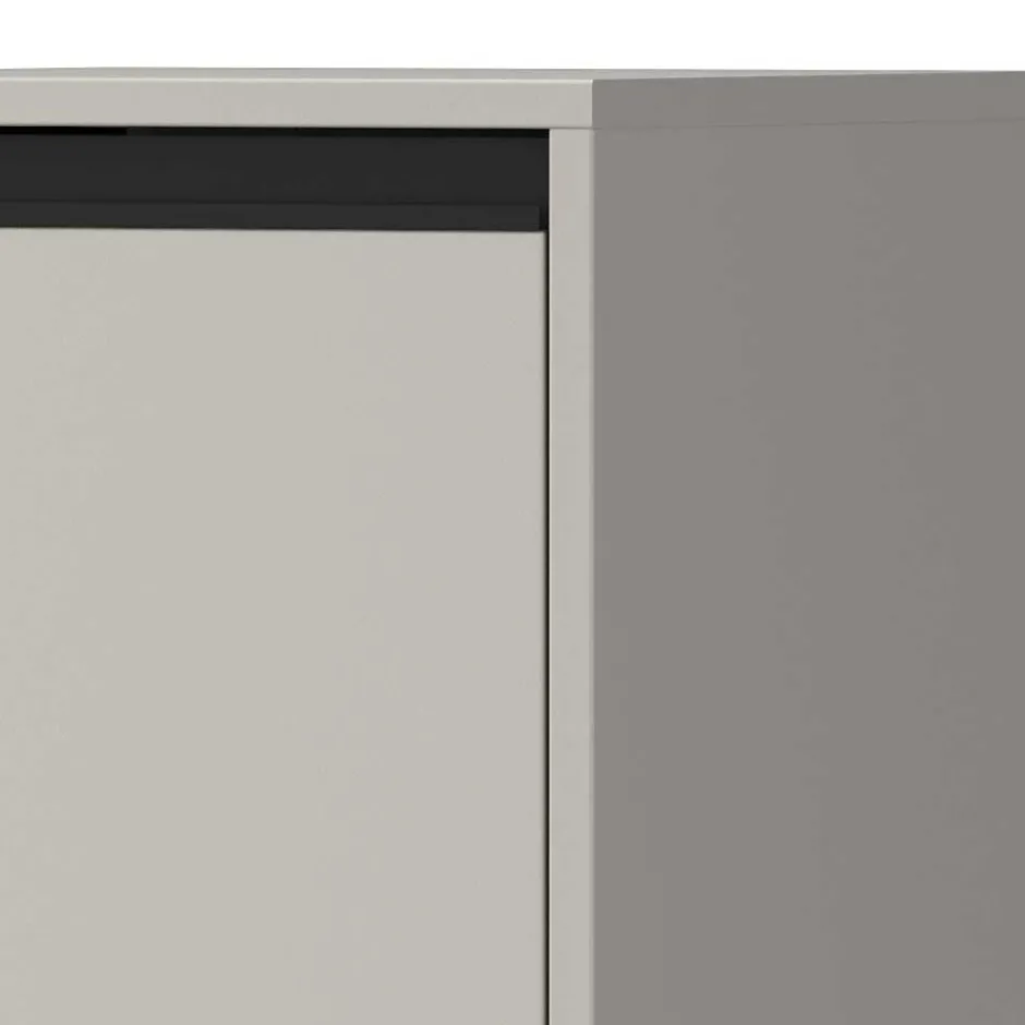 Wohnen Badezimmer Midischrank in Grau - Ancela