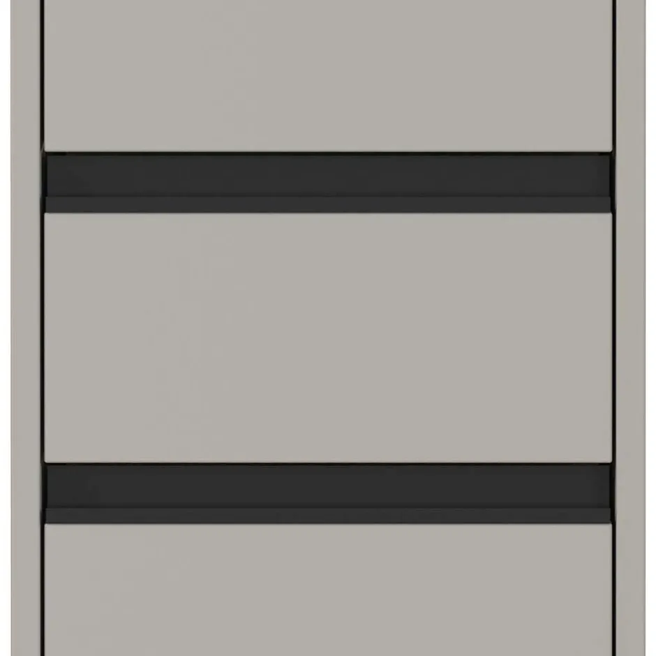 Wohnen Badezimmer Midischrank in Grau - Ancela