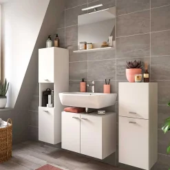 Badezimmer Midischrank in Weiß - Harmone^Wohnen Outlet