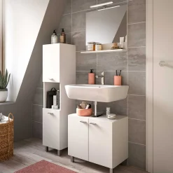 Badezimmer Midischrank in Weiß - Harmone^Wohnen Outlet
