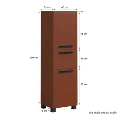 Wohnen Badezimmer Midischrank in Dunkelrot - Exeler