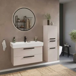 Badezimmer Midischrank in Hellgrau - Adendras^Wohnen Online