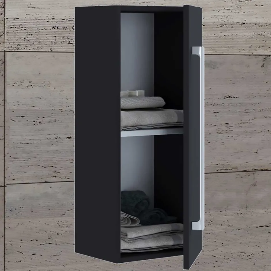 Wohnen Badezimmer Oberschrank in Schwarz - Gloriella