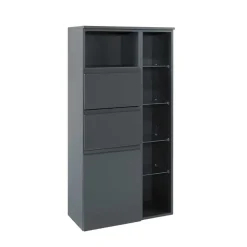 Badezimmer Seitenschrank Blaxin in Anthrazit Hochglanz^Wohnen Best