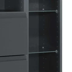 Badezimmer Seitenschrank Blaxin in Anthrazit Hochglanz^Wohnen Best