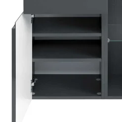 Badezimmer Seitenschrank Blaxin in Anthrazit Hochglanz^Wohnen Best