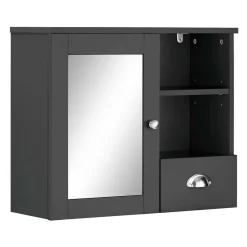 Badezimmer Spiegelschrank 1-türig & Schublade & Fächer - Zenca^Wohnen Clearance