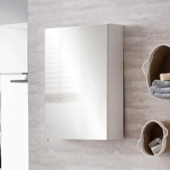 Wohnen Badezimmer Spiegelschrank in Weiß 1-türig - Etravia I