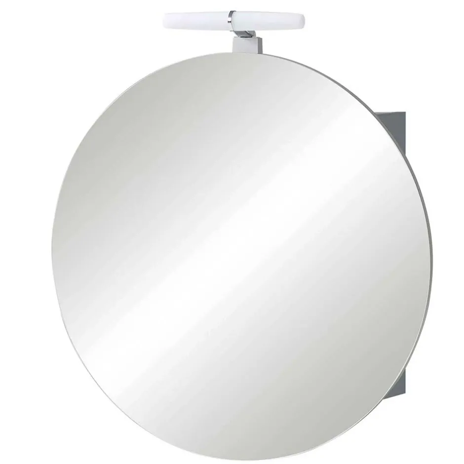 Badezimmer Spiegelschrank in Rund mit LED - Matrera^Wohnen Discount