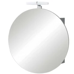 Badezimmer Spiegelschrank in Rund mit LED - Matrera^Wohnen Discount