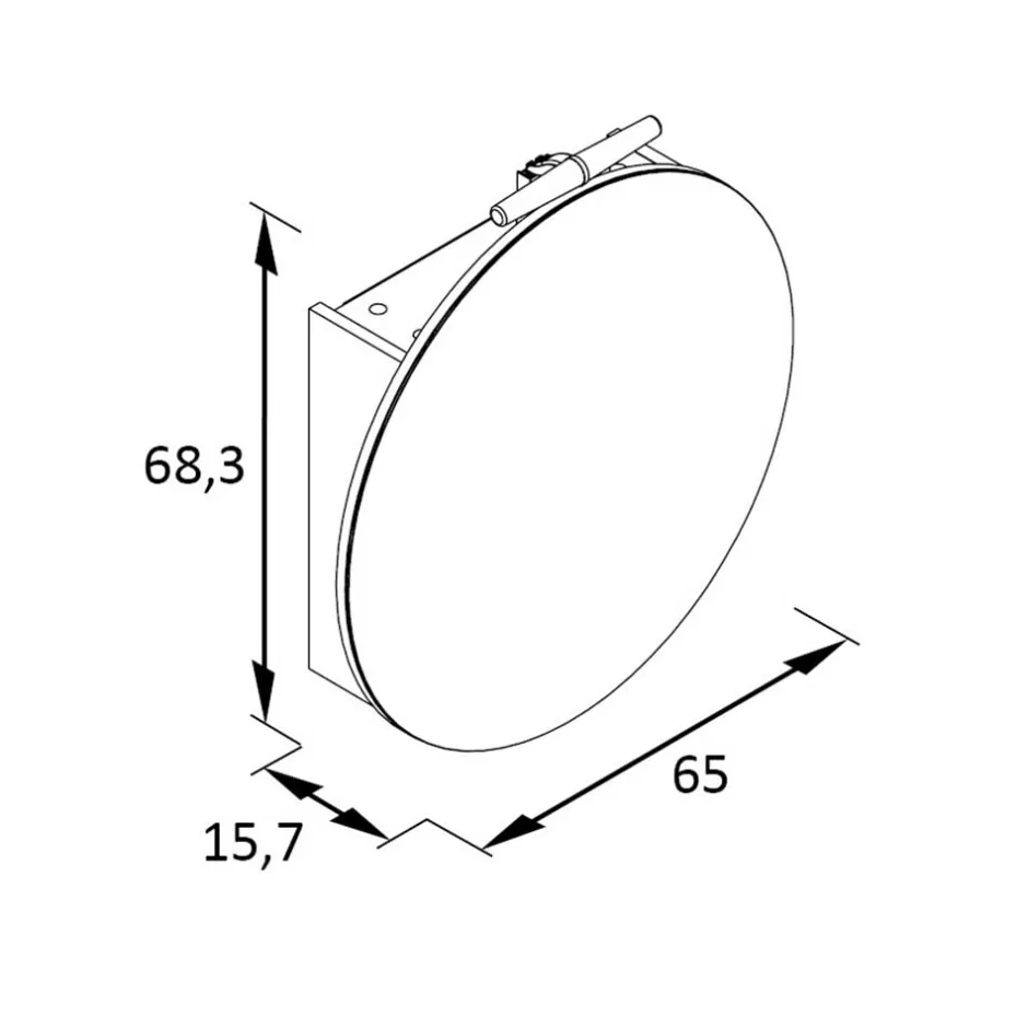 Badezimmer Spiegelschrank in Rund mit LED - Matrera^Wohnen Discount