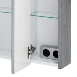 Badezimmer Spiegelschrank in Grau - Grandiova^Wohnen Clearance
