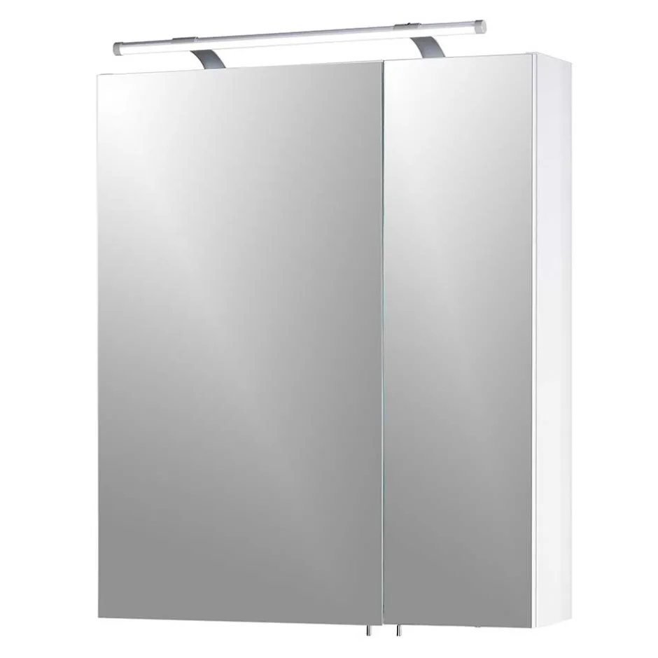 Wohnen Badezimmer Spiegelschrank mit zwei Türen & LED - Bagaci