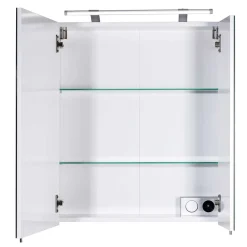 Wohnen Badezimmer Spiegelschrank mit zwei Türen & LED - Bagaci