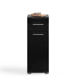 Wohnen Badezimmer Unterschrank in Schwarz hochglänzend - Culina