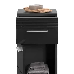 Wohnen Badezimmer Unterschrank in Schwarz hochglänzend - Culina