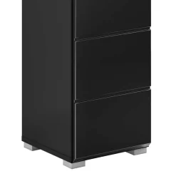 Wohnen Badezimmer Unterschrank in Schwarz hochglänzend - Culina