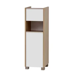 Badezimmer Unterschrank in Weiß und Eiche Hell - Ronya^Wohnen Clearance