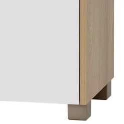 Badezimmer Unterschrank in Weiß und Eiche Hell - Ronya^Wohnen Clearance