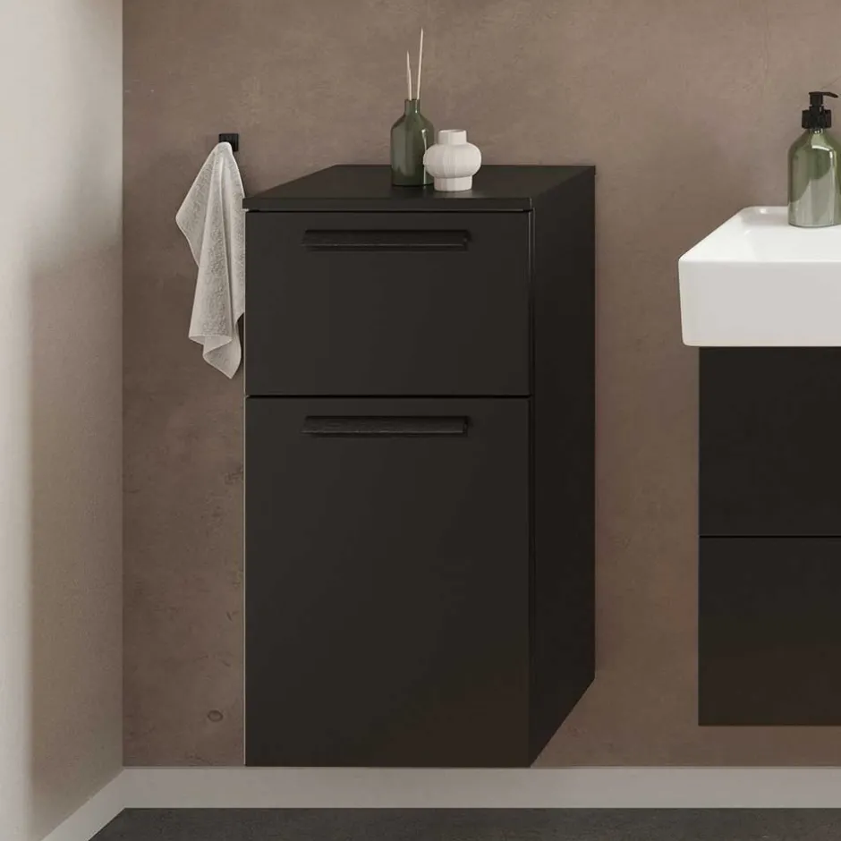 Wohnen Badezimmer Unterschrank in Schwarz - Ostoro