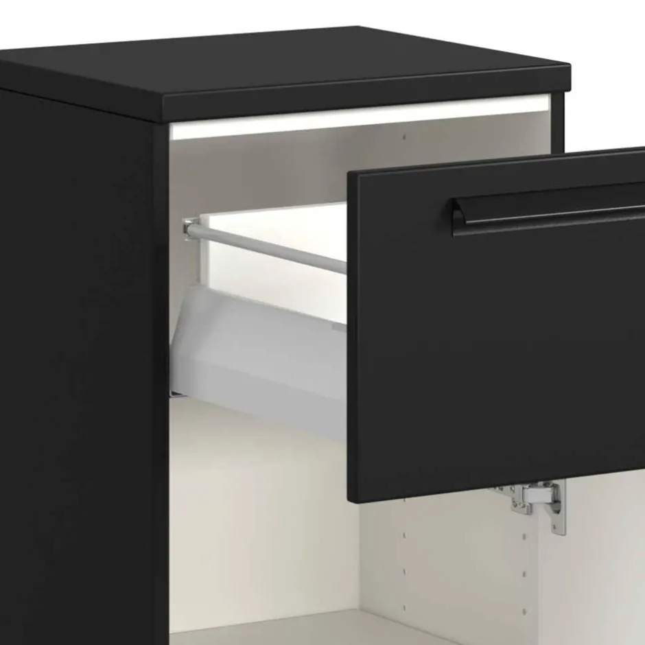 Wohnen Badezimmer Unterschrank in Schwarz - Ostoro