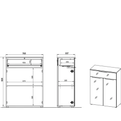 Badezimmer Vertiko in Dunkelgrau - Go^Wohnen Hot
