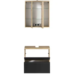 Wohnen Badezimmer Waschplatz in mattem Grau - Jambi (zweiteilig)