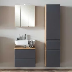 Wohnen Badezimmer Waschplatz und Hochschrank - Jambi II (dreiteilig)