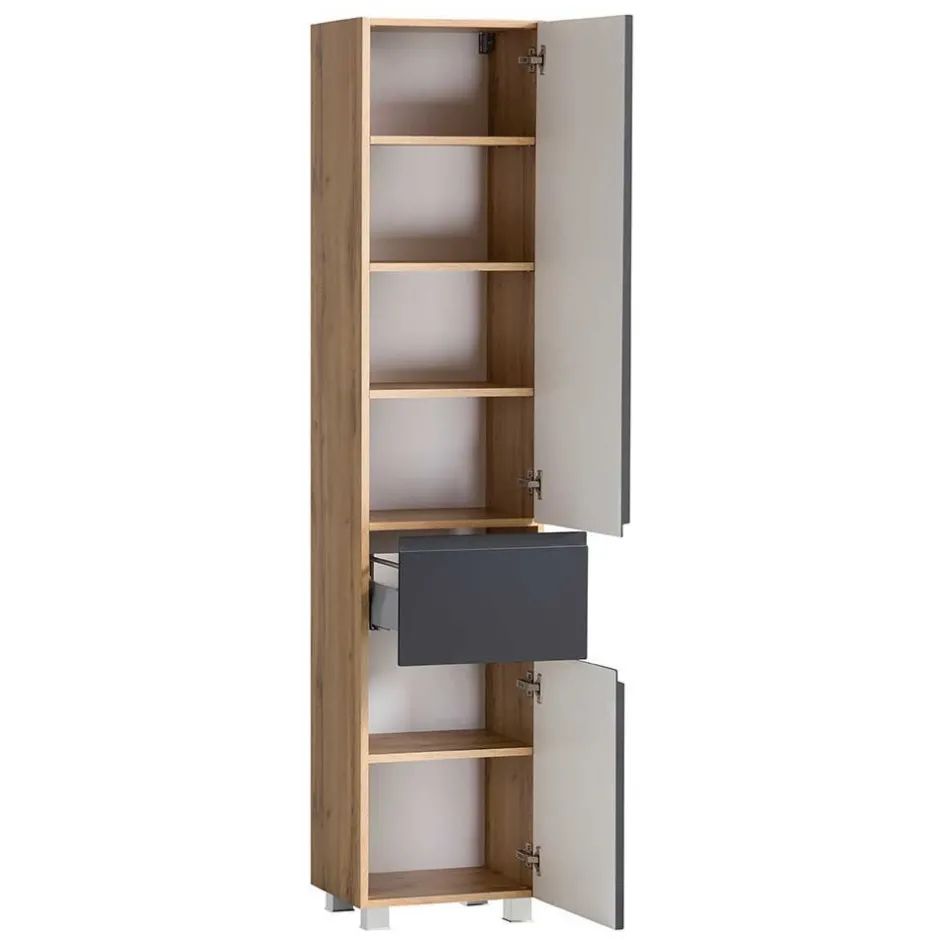 Wohnen Badezimmer Waschplatz und Hochschrank - Jambi II (dreiteilig)