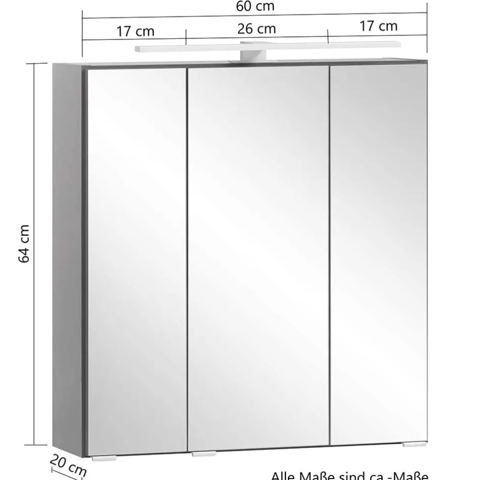 Wohnen Badezimmerblock Schrank Set - Agiruan (vierteilig)