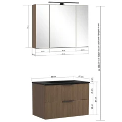 Wohnen Badezimmer-Einrichtung Set modern - Ucaida (vierteilig)