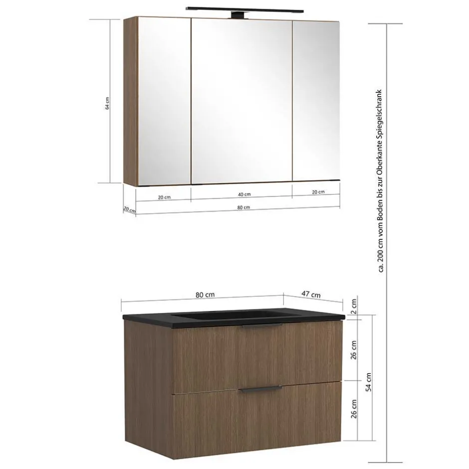 Wohnen Badezimmer-Einrichtung Set modern - Ucaida (vierteilig)