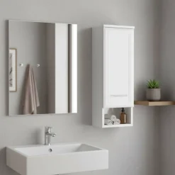 Badezimmer-Hängeschrank Nina in Hochglanz Weiß^Wohnen Clearance